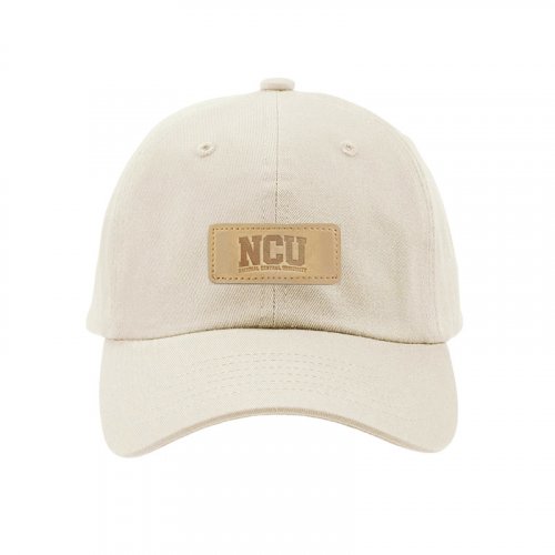 NCU皮革標老帽_象牙白