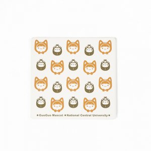 NCU果果好禮－陶瓷吸水杯墊_方形印花款