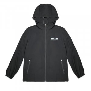 NCU輕量機能防潑水風衣外套_黑