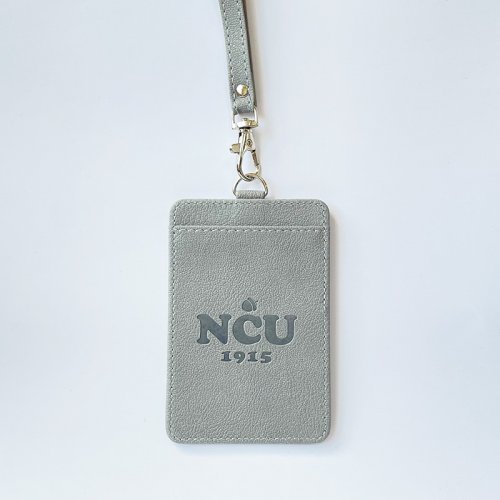 NCU皮革雙層證件套_淺灰