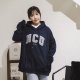 【限量現貨，售完預購】NCU立體毛巾繡落肩帽T_經典藍
