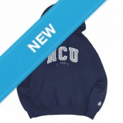 【限量現貨，售完預購】NCU立體毛巾繡落肩帽T_經典藍