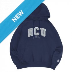 【限量現貨，售完預購】NCU立體毛巾繡落肩帽T_經典藍