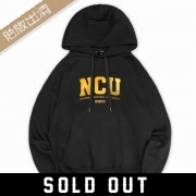 NCU經典款燙金版落肩帽T_黑(已完售)