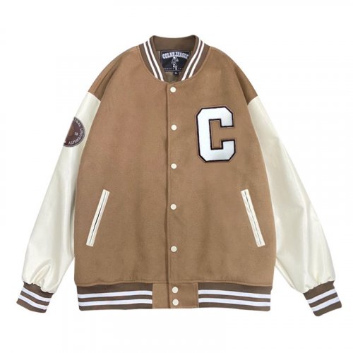 NCU經典款美式棒球外套_ 松果棕 NCU經典款美式棒球外套_ 松果棕