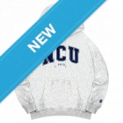 【限量現貨，售完預購】NCU立體毛巾繡落肩帽T_麻花白