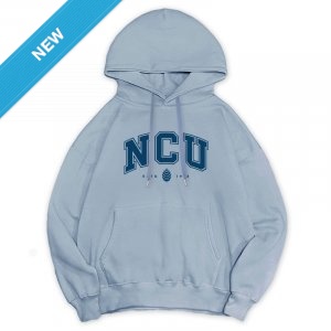 【9/15早鳥預購至9/30，10/20陸續出貨】NCU 冬日輕甜系落肩帽T_冰霜藍