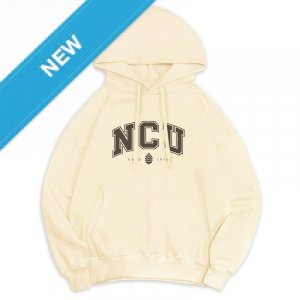 【預購至11/11，11/30陸續出貨】NCU 冬日輕甜系落肩帽T_奶霜白