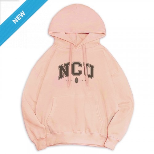 【預購至11/11，11/30陸續出貨】NCU 冬日輕甜系落肩帽T_微糖粉