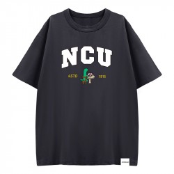 【預購至6/21，7/27陸續出貨】NCU遇見JOGUMAN寬版純棉短T_暗夜灰