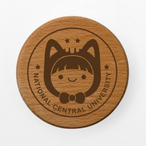 【團購商品，30件起做】NCU 櫸木原木杯墊（圓形）