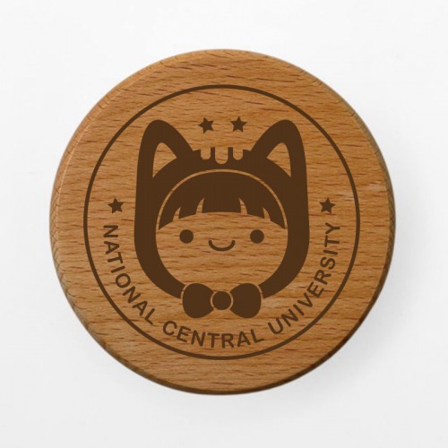 【團購商品，30件起做】NCU 櫸木原木杯墊（圓形）