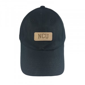 NCU皮革標老帽_黑