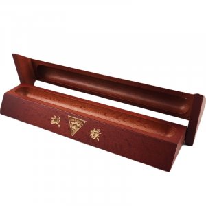 【中央敦煌書局獨賣】NCU多功能三角實木收納盒(紅木)-可加購鋼珠筆成禮盒