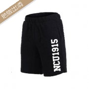 【絕版出清，最後3件】NCU休閒有型棉短褲大字款_黑