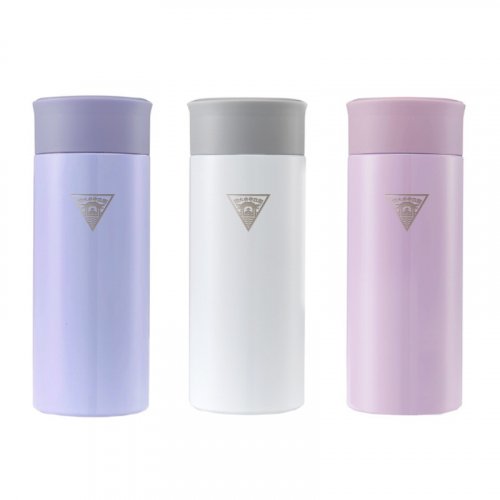【團購商品，10個起做】NCU校徽款療癒系304輕巧保溫瓶200mL_粉藍/珍珠白/粉紫
